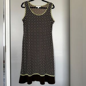 Sleeveless Dotted Midi Dress